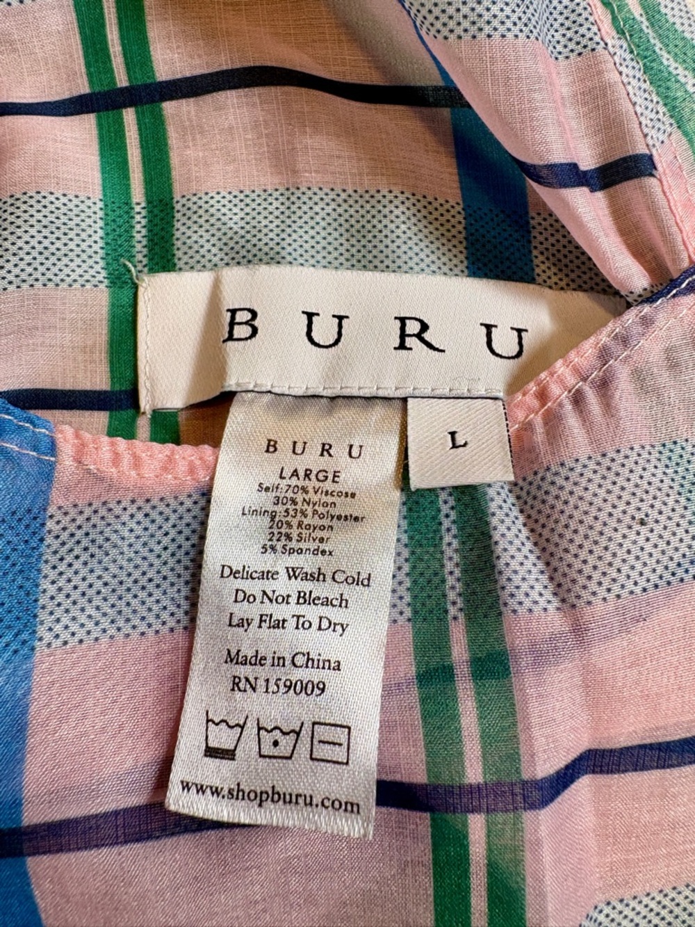 Buru Pink and Green Metallic Reversible Tennis Skirt Size Large - Picture 7 of 7